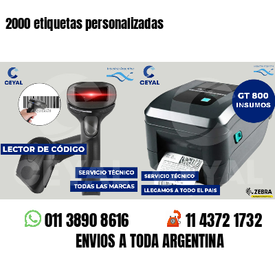 2000 etiquetas personalizadas