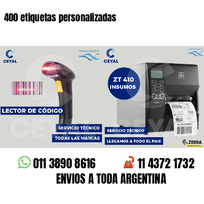 400 etiquetas personalizadas