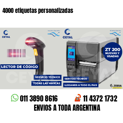 4000 etiquetas personalizadas