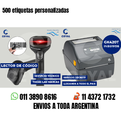500 etiquetas personalizadas