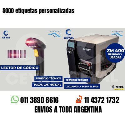 5000 etiquetas personalizadas