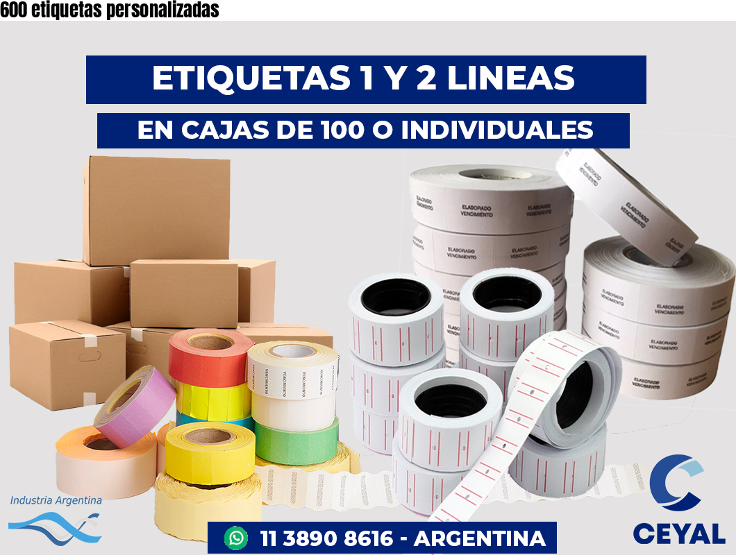 600 etiquetas personalizadas