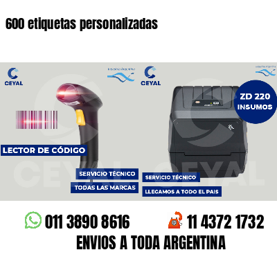 600 etiquetas personalizadas