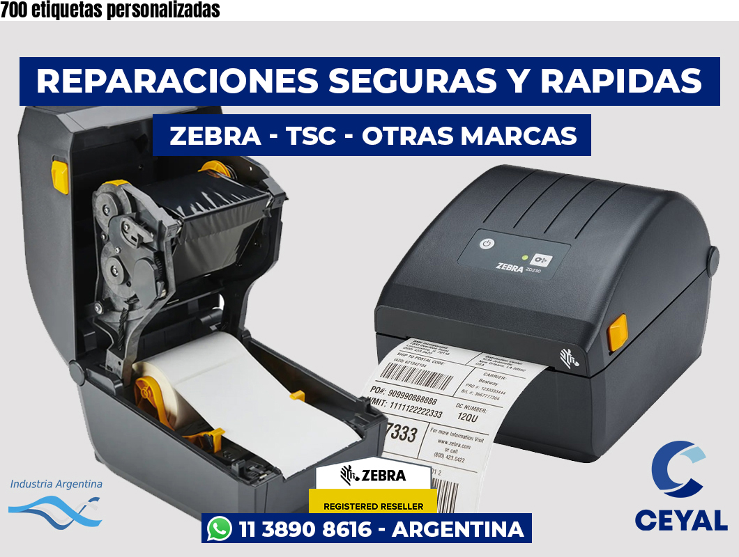 700 etiquetas personalizadas