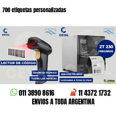 700 etiquetas personalizadas
