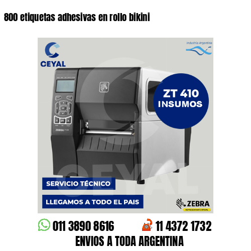 800 etiquetas adhesivas en rollo bikini