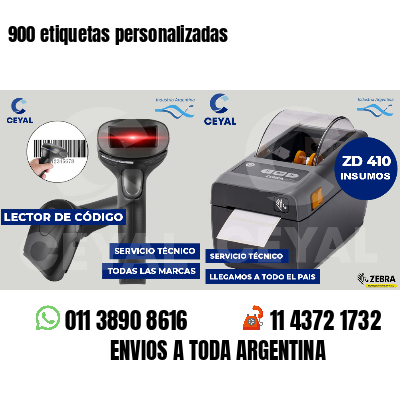 900 etiquetas personalizadas