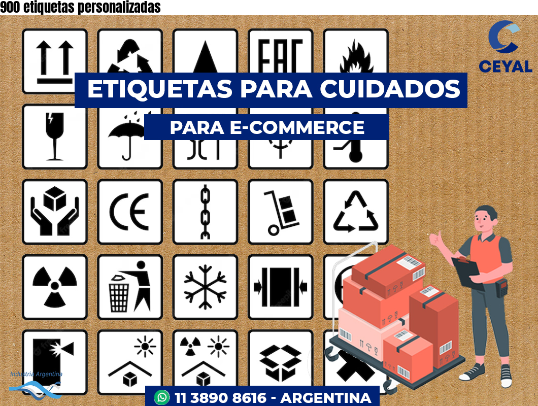 900 etiquetas personalizadas