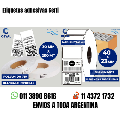 Etiquetas adhesivas Gerli