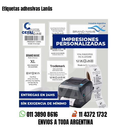 Etiquetas adhesivas Lanús