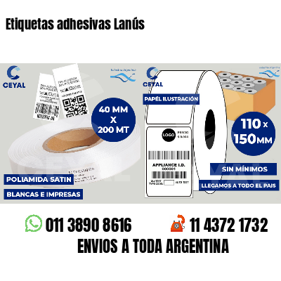 Etiquetas adhesivas Lanús