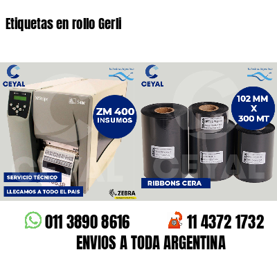 Etiquetas en rollo Gerli