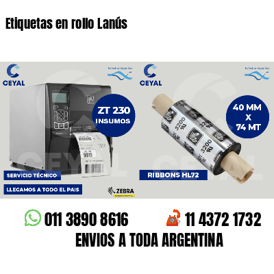 Etiquetas en rollo Lanús