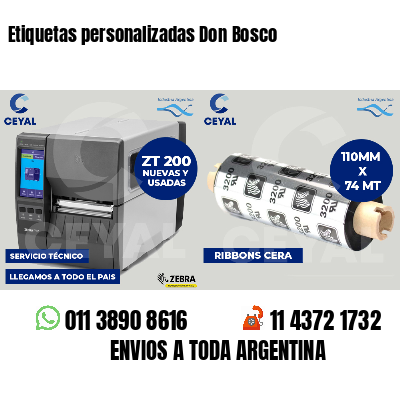 Etiquetas personalizadas Don Bosco