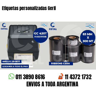 Etiquetas personalizadas Gerli