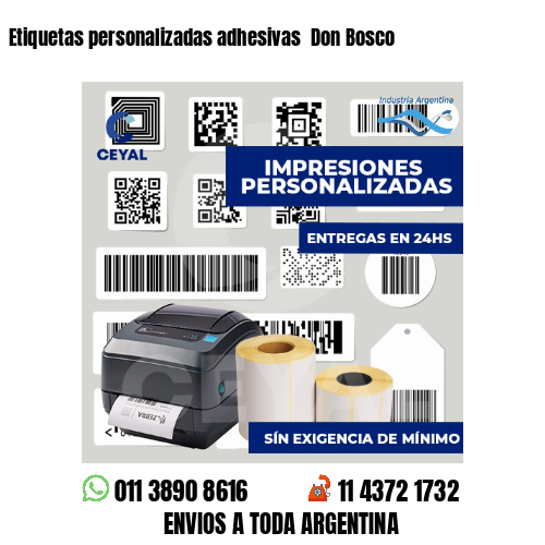 Etiquetas personalizadas adhesivas  Don Bosco