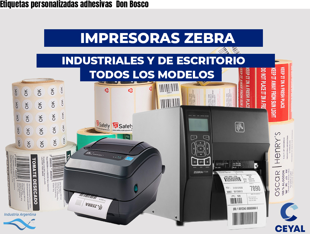 Etiquetas personalizadas adhesivas  Don Bosco