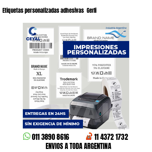 Etiquetas personalizadas adhesivas  Gerli