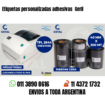 Etiquetas personalizadas adhesivas  Gerli