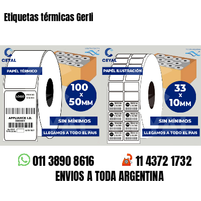 Etiquetas térmicas Gerli