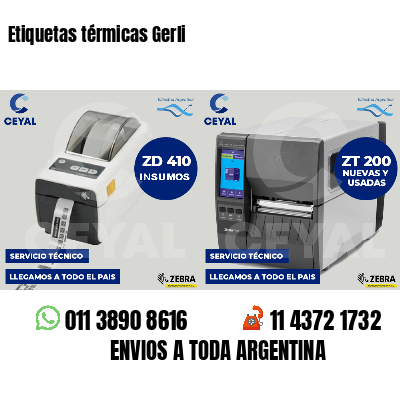 Etiquetas térmicas Gerli