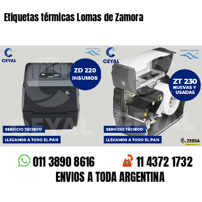 Etiquetas térmicas Lomas de Zamora