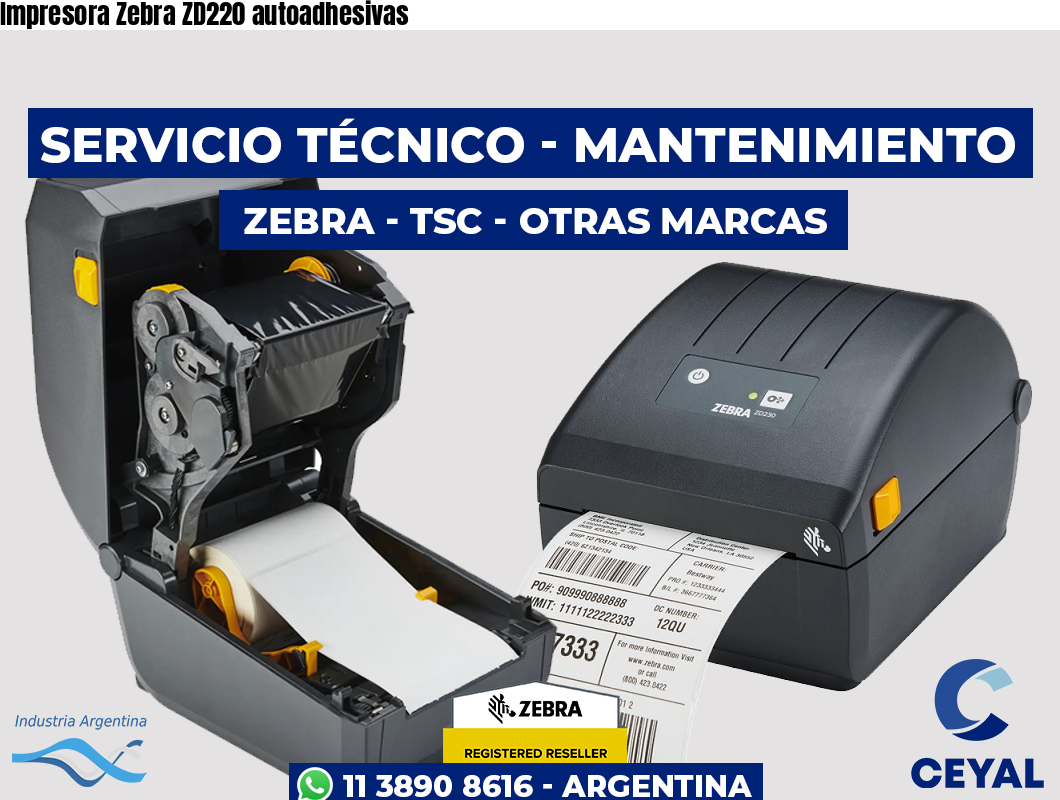 Impresora Zebra ZD220 autoadhesivas