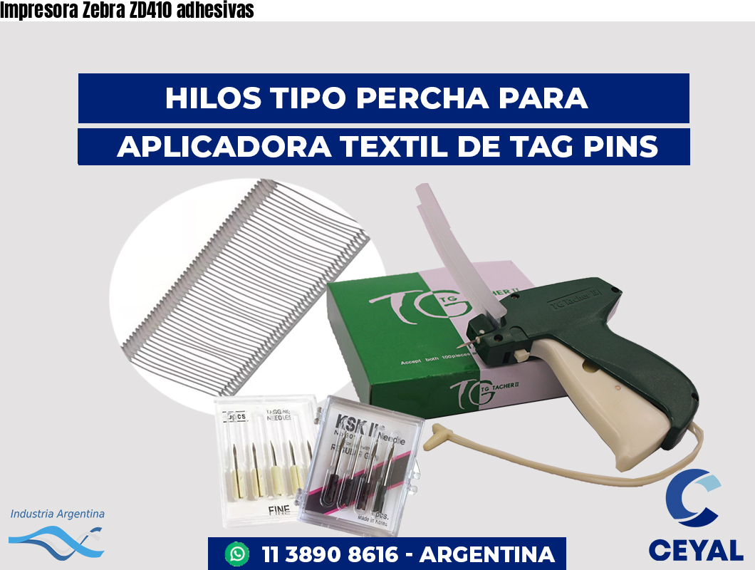 Impresora Zebra ZD410 adhesivas