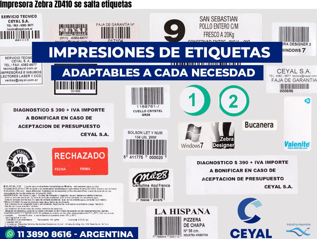 Impresora Zebra ZD410 se salta etiquetas