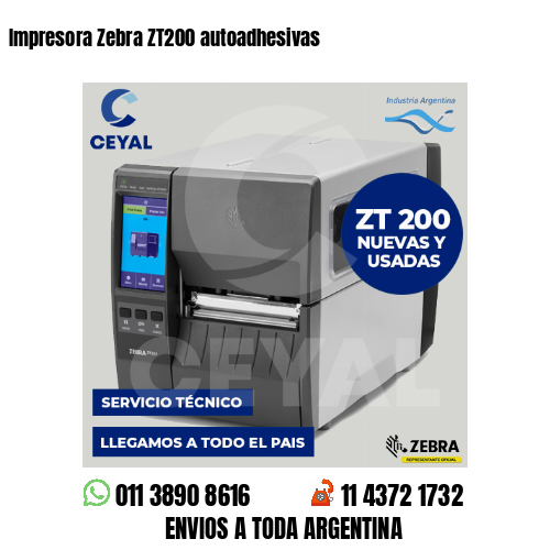 Impresora Zebra ZT200 autoadhesivas