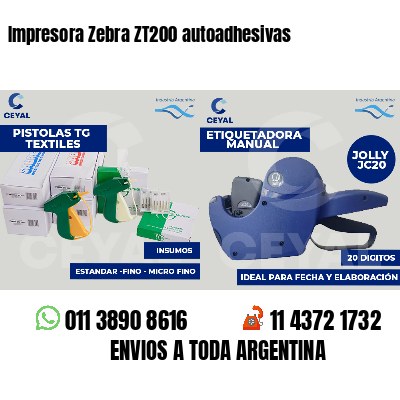 Impresora Zebra ZT200 autoadhesivas