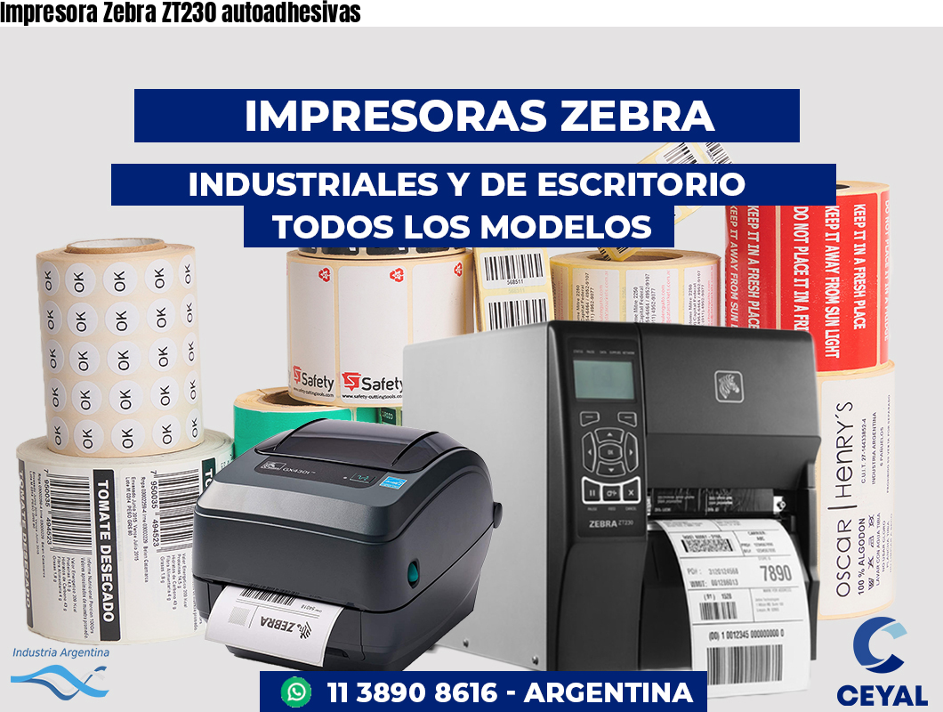 Impresora Zebra ZT230 autoadhesivas