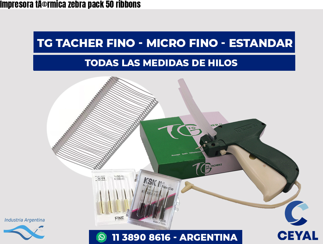 Impresora tÃ©rmica zebra pack 50 ribbons