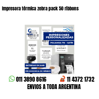Impresora térmica zebra pack 50 ribbons