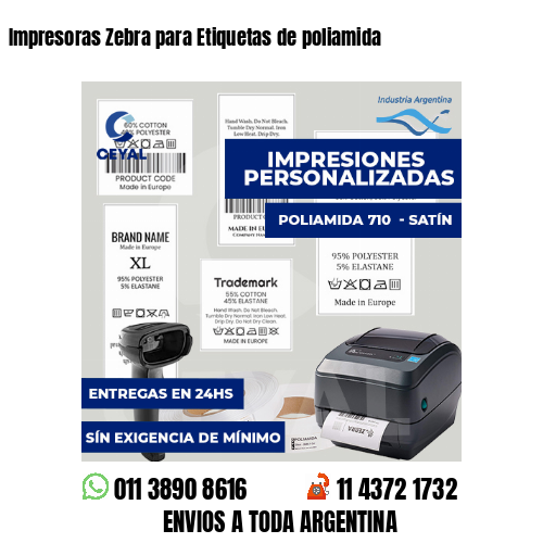 Impresoras Zebra para Etiquetas de poliamida