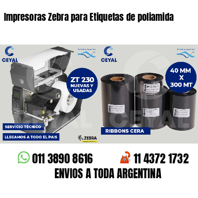 Impresoras Zebra para Etiquetas de poliamida