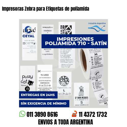 Impresoras Zebra para Etiquetas de poliamida