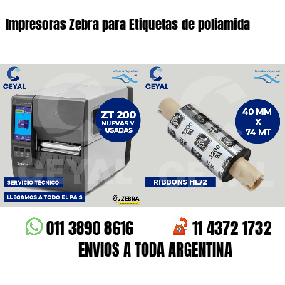 Impresoras Zebra para Etiquetas de poliamida