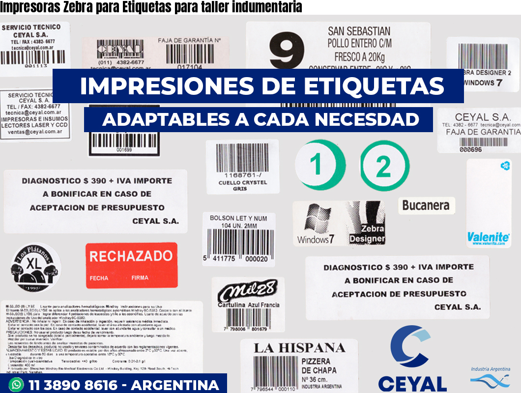 Impresoras Zebra para Etiquetas para taller indumentaria