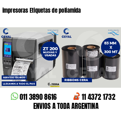 impresoras Etiquetas de poliamida