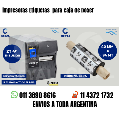 impresoras Etiquetas  para caja de boxer 