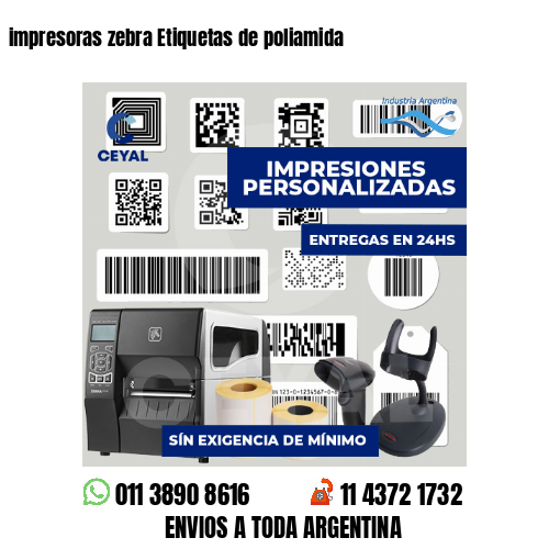 impresoras zebra Etiquetas de poliamida