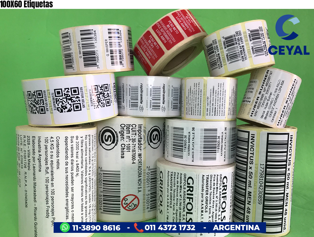 100X60 Etiquetas