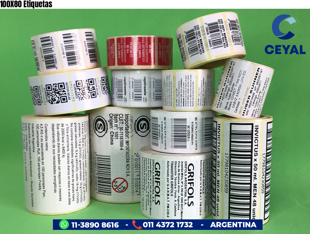 100X80 Etiquetas