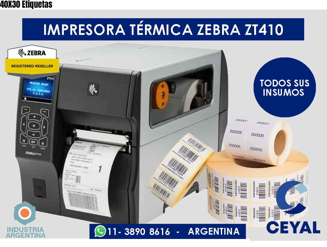 40X30 Etiquetas