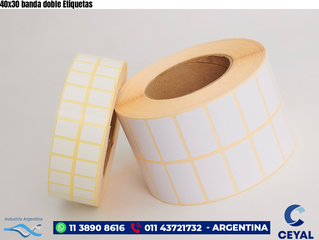 40x30 banda doble Etiquetas