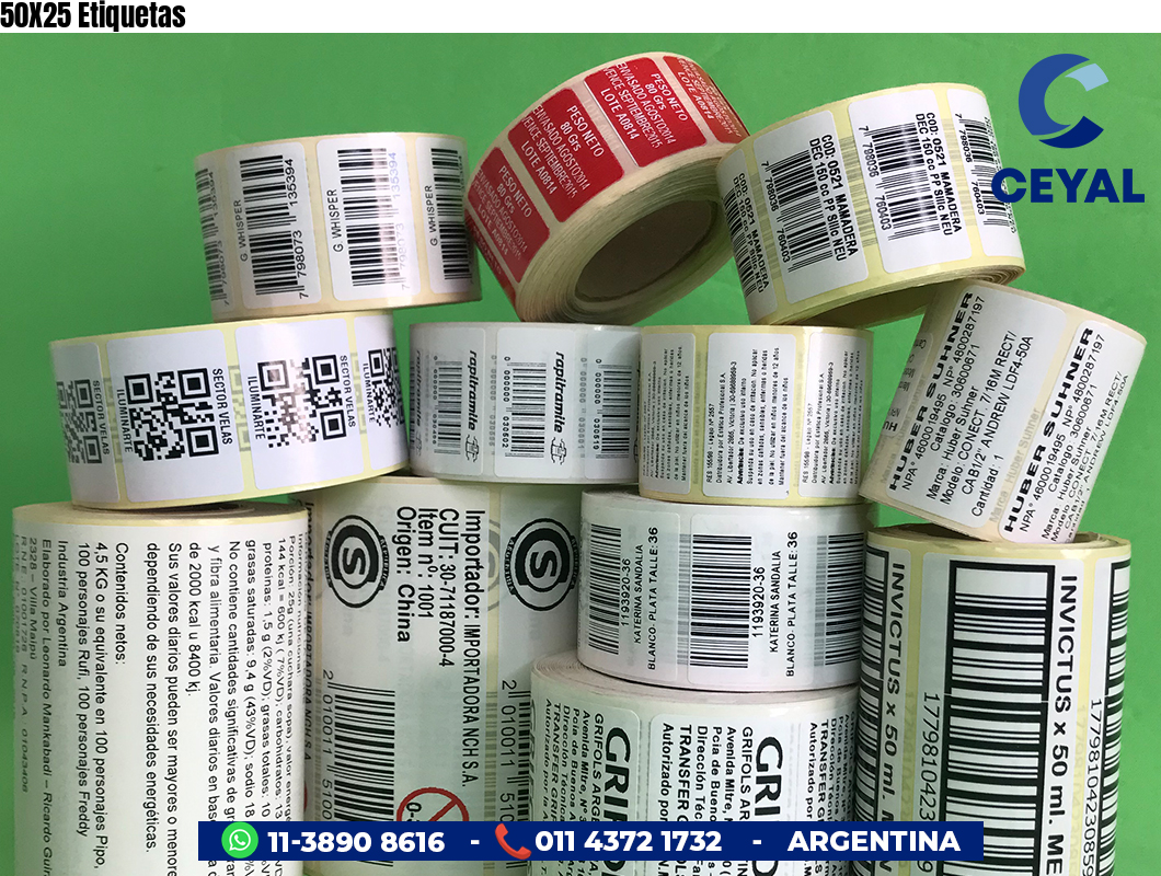 50X25 Etiquetas