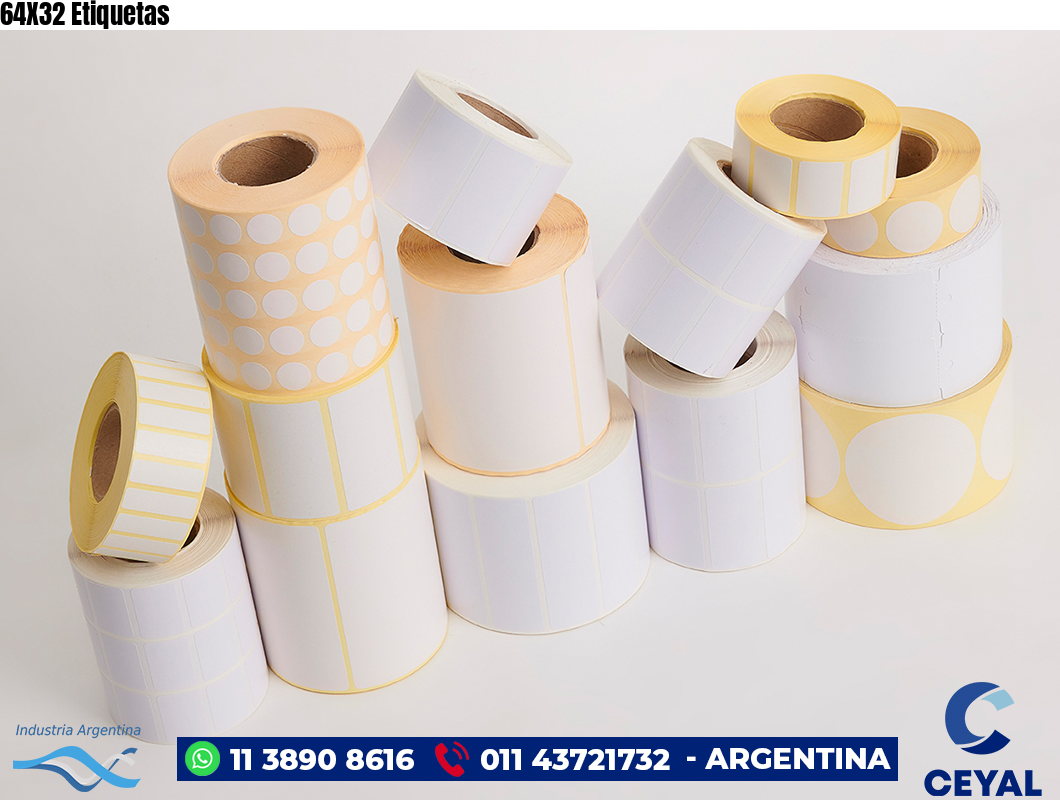 64X32 Etiquetas