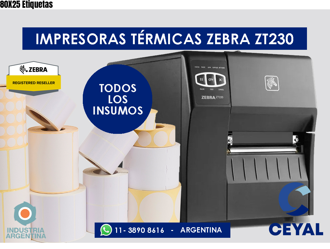 80X25 Etiquetas