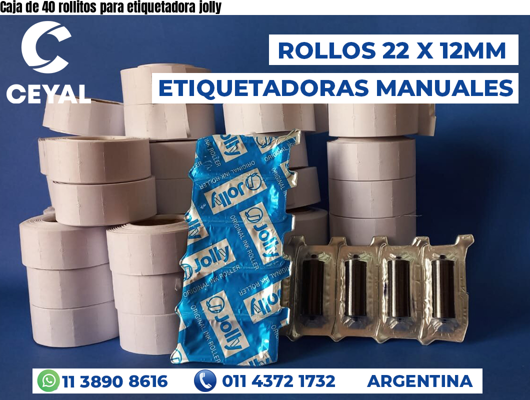 Caja de 40 rollitos para etiquetadora jolly